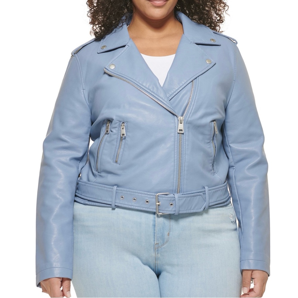 LEVI’S
Women's Faux-Leather Belted
Hem Moto Jacket. NWT